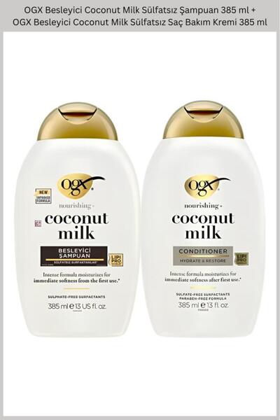 OGX Besleyici Coconut Milk Sülfatsız Şampuan 385 ml + Besleyici Coconut Milk ...