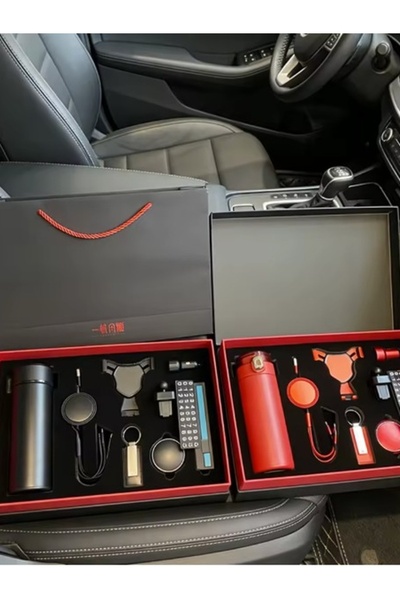 OEM Set cadou auto premium cu accesorii esențiale + pungă cadou - ROSU