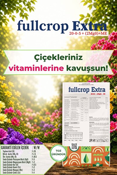 FullCrop EXTRA Organik Bitki ve Çiçek Gübresi - Çiçek ve Kök Geliştirici - 5 KG