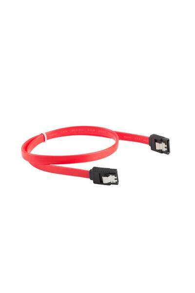 Lanberg Cablu SATA de date II (3GB/S) Tată/Tată 50cm cu cleme metalice roșu