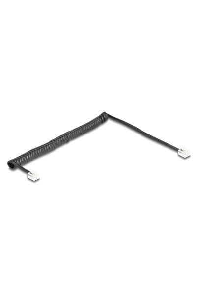 DELOCK Telefonkabel/Spiralkabel RJ11 St. zu RJ11 St. 2m