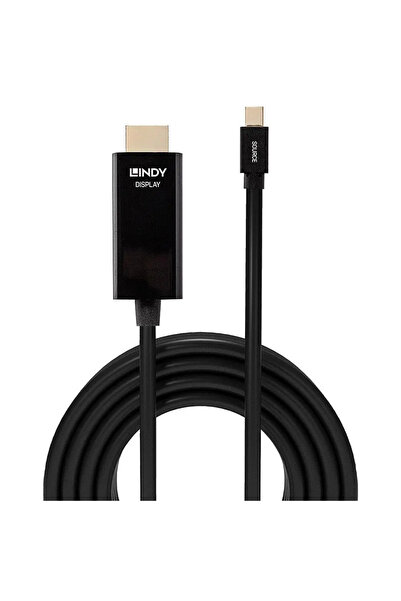 LİNDY Cablu adaptor Mini DisplayPort - HDMI 10.2G 2m negru 4K UHD 30Hz
