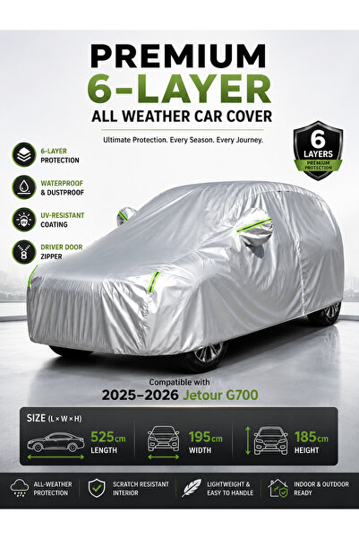 zeetwo Jetour G700 Car Cover 2025-2026 - Waterproof 210D Oxford Cloth Full Ca...
