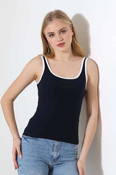 ModaPlaza Women's Open Back Thin Strap Combed Cotton Lycra Undershirt 21765