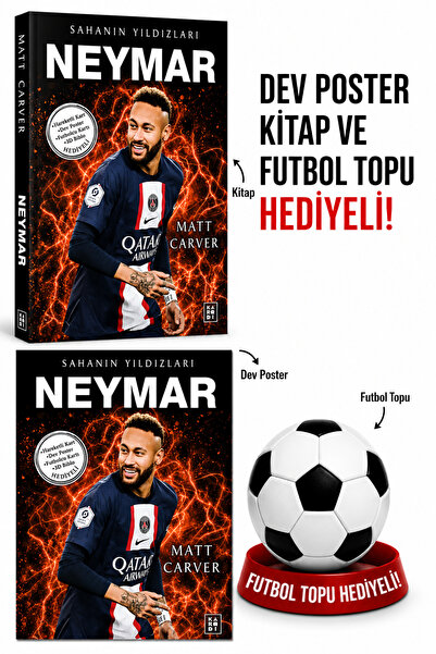 Parodi Yayınları Neymar Dev Posterli Futbolcu Hikaye Kitabı Top Hediyeli