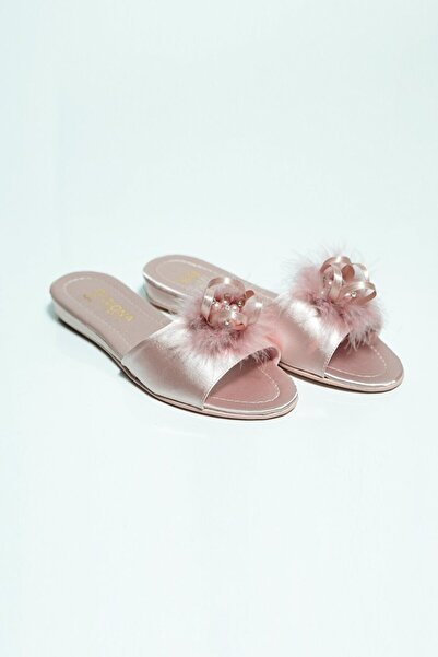 Erbağcı Shoes Tüylü Çeyiz Terliği