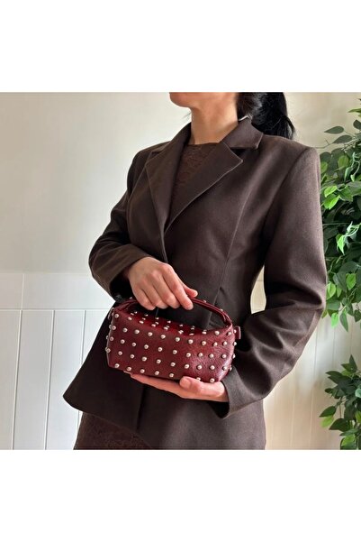 Mybag Koçak Bag Women's Studded Chain Detailed Hand Shoulder Bag