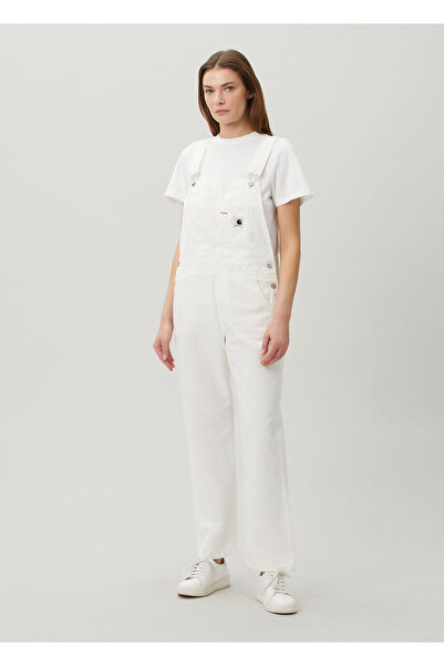 Carhartt WIP Ekru Düz Kesim Önlük Tulum