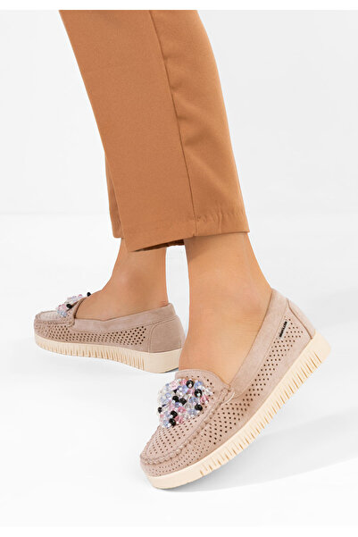 B T Shoes Mocasini de damă Lynna V2 bej