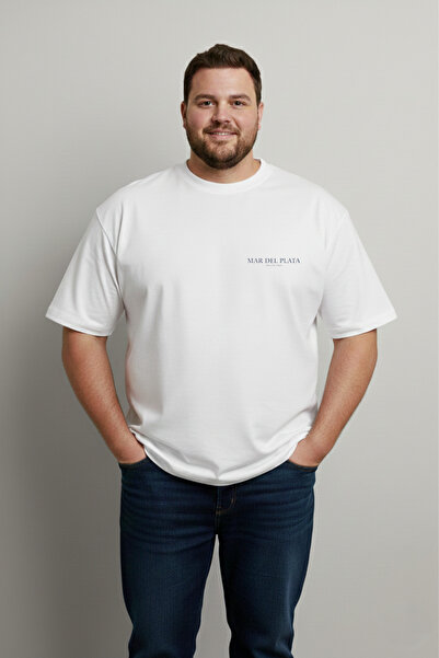 LORVEX Large Size T-Shirt Oversize Cotton Comfortable Fit Printed Unisex T-Shirt