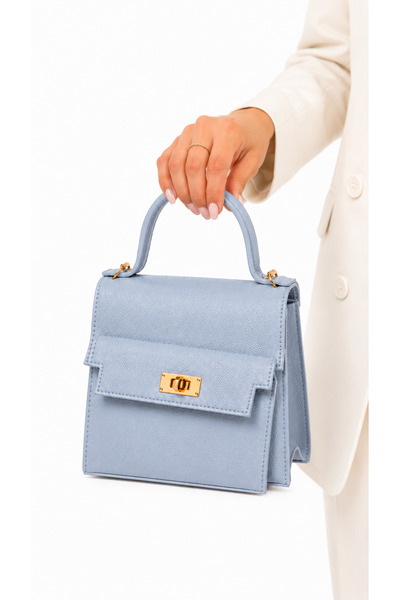 Bags Italia Women's handbag with handle and gold accessories