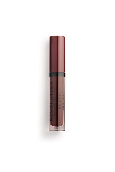 Makeup Revolution London Sheer Brillant, Vegan, Lip Gloss, 148, Plum, 3.5 ml