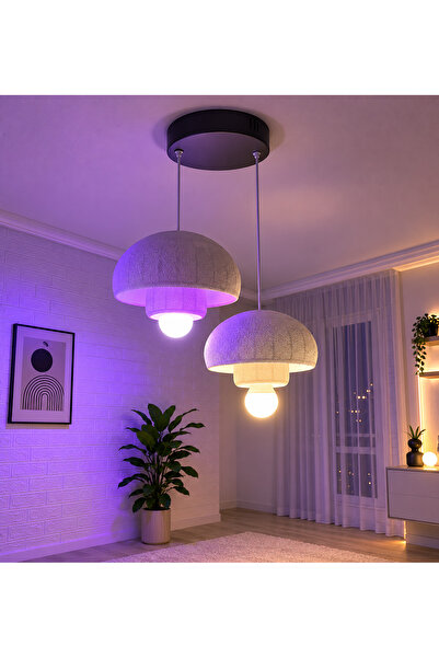 ALLHEDİYECİLİK Modern LED Salon Avizesi Dekoratif Lüks Avize Siyah / Gold