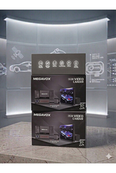 megavox XH-208 4" DVR Araç İçi Kamerası Lcd Ekranlı Gece Görüşlü 3 Kameralı G...