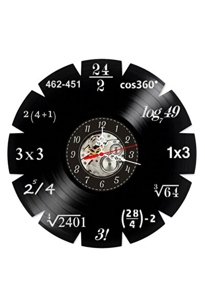 OEM Ceas de perete decorativ din vinil, lucrat manual, cu tematică de matemat...