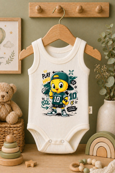 ModaXen Baby Bodysuit with Funny Text and Civ Civ Print, 100% Cotton Undershi...