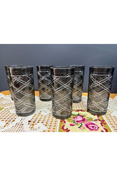 Çek Cut-Out Embroidered Set of 6 Glasses 250 ml