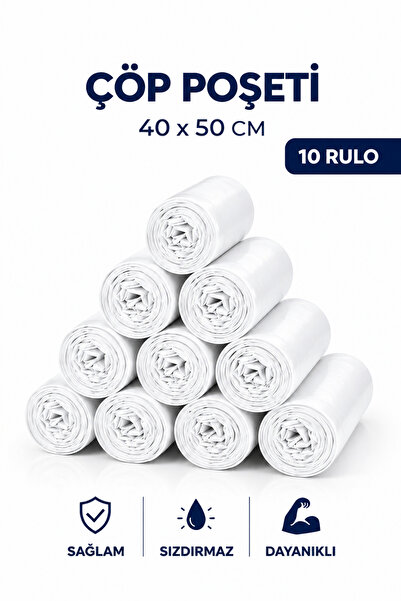 MSE HOLD 40x50 Küçük Boy Çöp Poşeti 10 Rulo 400 Adet Dayanıklı Sızdırmaz Çöp ...