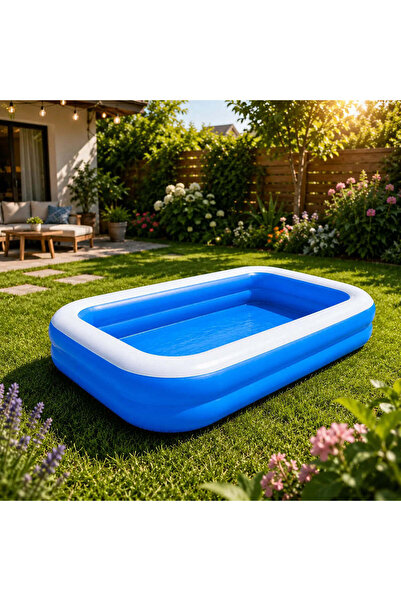 Promagg Rectangular Inflatable Outdoor Pool, 200x120x40 cm