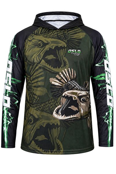 Oslo Balıkçı T-Shirt Kapüşonlu Green Bear