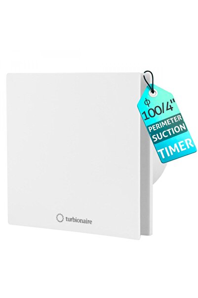 Turbionaire Bathroom fan ARTE 100 TW, White, Timer, Non-return valve, Perimet...