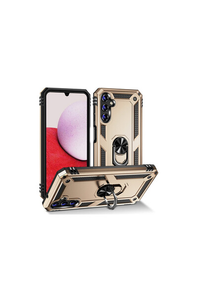 Generic Brand Galaxy A04S Case Sofia Ring Silicone Cover - Gold