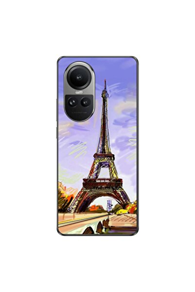 OEM Husa compatibila cu Oppo Reno10 5G Silicon Gel Tpu Model Desen Turnul Eiffel