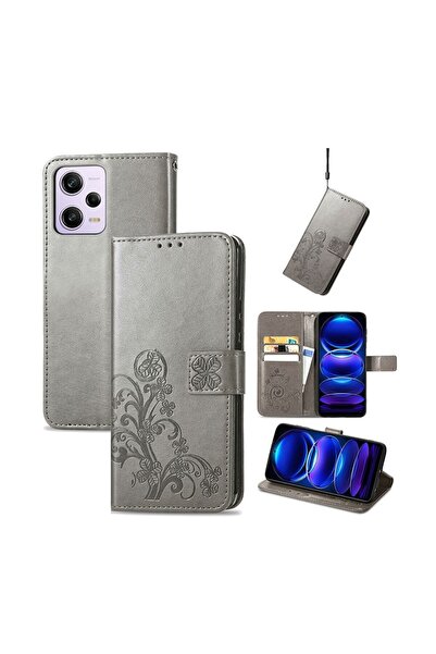 sscase Four-leaf Θήκη Πορτοφόλι Grey (Xiaomi Redmi Note 12 5G/Poco X5 5G)