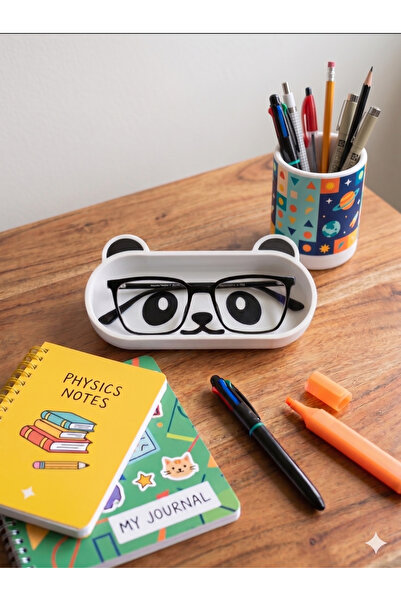 PoplyBizz3D PoplyBizz Panda Tasarımlı Dekoratif Gözlük Standı - Masaüstü Açık...