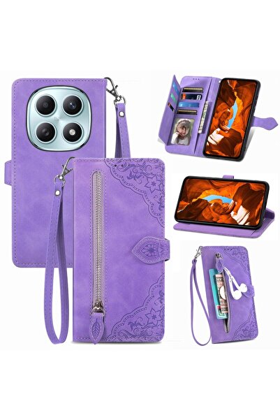 sscase Flower Zipper Θήκη Πορτοφόλι Purple (Xiaomi Redmi Note 15 5G/Poco M8 5G)