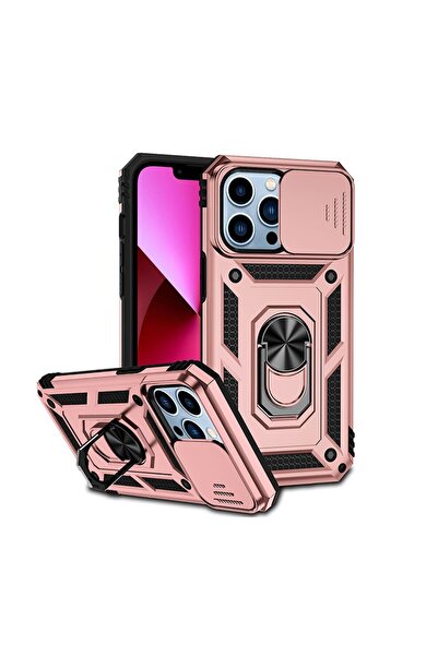 sscase Sliding Camshield Holder Σκληρή θήκη με Δαχτυλίδι Rose Gold (Apple iPh...