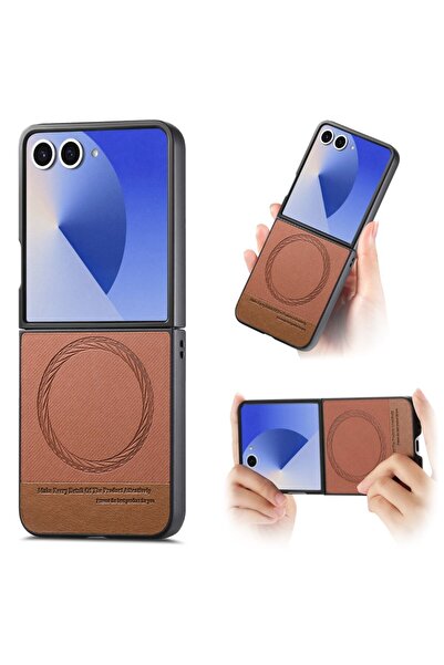 sscase MagSafe Denim Texture Σκληρή Θήκη Brown (Samsung Galaxy Z Flip7 5G)