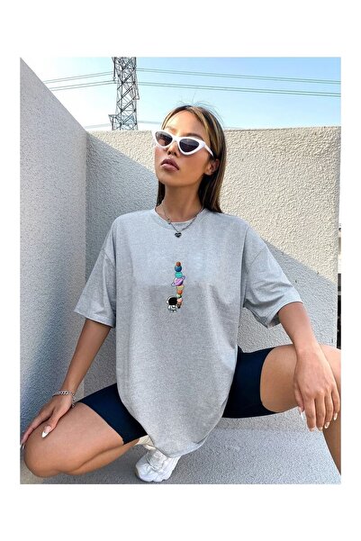 bellanova Unisex Oversize T-shirt με στάμπα Streetwear Άνετη εφαρμογή Daily P...