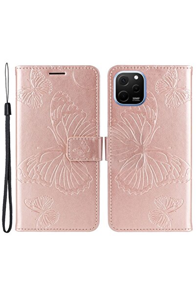 sscase Butterfly Θήκη Πορτοφόλι Rose Gold (Huawei Nova Y61)