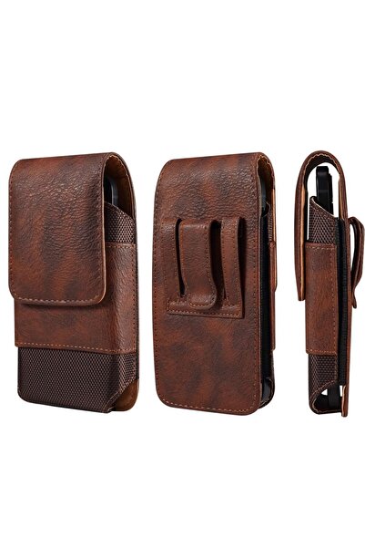 sscase Θήκη για Smartphones έως 6.5 Inches Brown (Universal Θήκες Ζώνης)