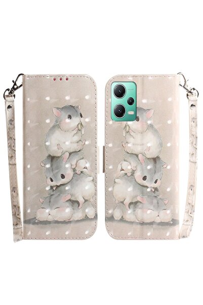 sscase 3D Coloured Θήκη Πορτοφόλι Squirrels (Xiaomi Redmi Note 12 5G/Poco X5 5G)
