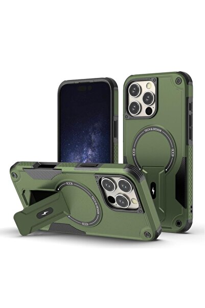sscase Armor Magsafe Σκληρή Θήκη με Στήριγμα Army Green (Apple iPhone 16 Pro ...