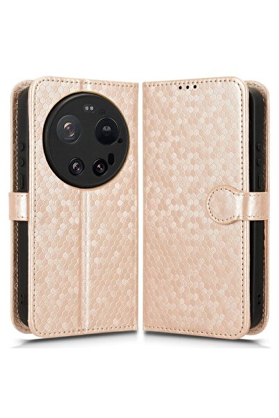 sscase Honeycomb Θήκη Πορτοφόλι Gold (Xiaomi 17 Ultra 5G)