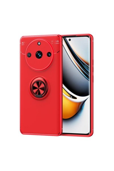 sscase Metal Ring Θήκη Σιλικόνης με Δαχτυλίδι Red (Realme 11 Pro 5G / 11 Pro ...