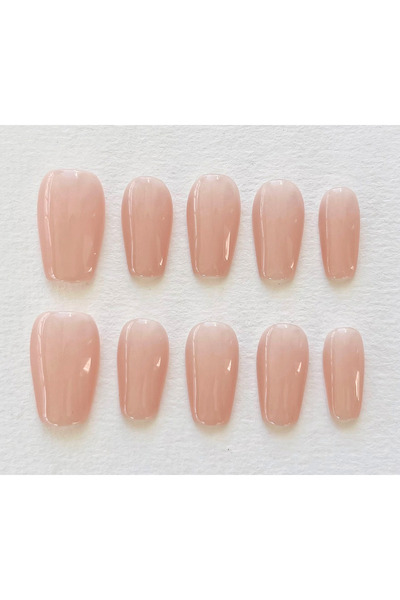 Nailvana Μικρά Χειροποίητα Αυτοκόλλητα Νύχια σε Ροζ-Νουντ Απόχρωση