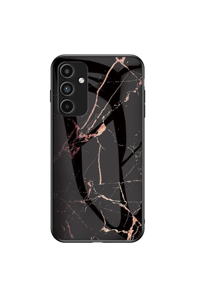 sscase Painted Θήκη Σιλικόνης με Τζάμι Gold Black Marble (Samsung Galaxy A15 ...