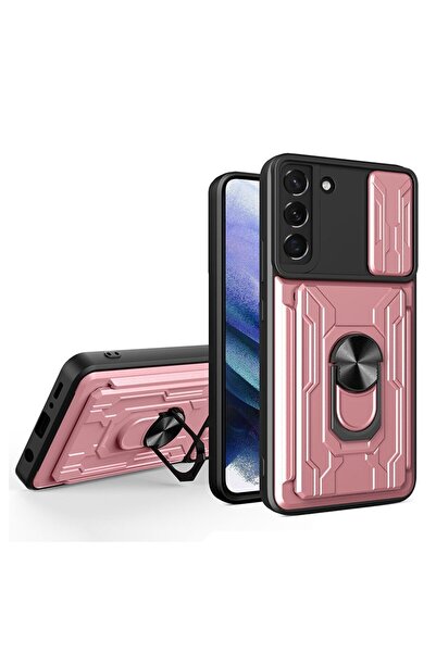 sscase Sliding Camshield Card Σκληρή θήκη με Δαχτυλίδι Rose Gold (Samsung Gal...