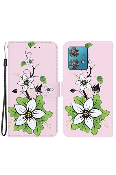 sscase Colored Drawing Θήκη Πορτοφόλι Lily (Motorola Edge 40 Neo)