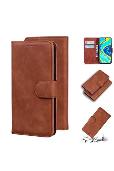 sscase Skin Feel Magnetic Θήκη Πορτοφόλι Brown (Xiaomi Redmi Note 9S / 9 Pro)