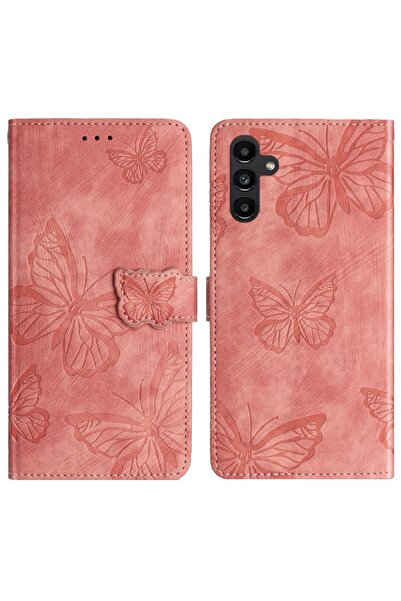 sscase Butterfly Imprinted Θήκη Πορτοφόλι Pink (Samsung Galaxy A56 5G)