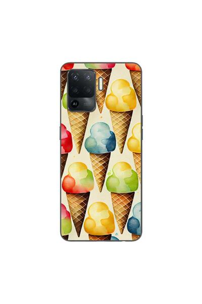 OEM Калъф, съвместим с Oppo Reno5 Lite, силиконов гел TPU модел с десен на сл...