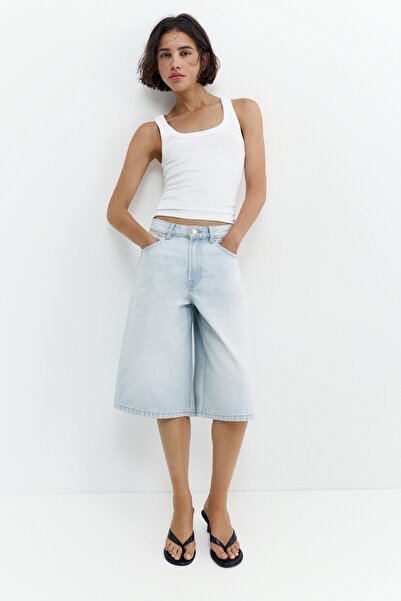 Pull & Bear Düşük bel denim şort
