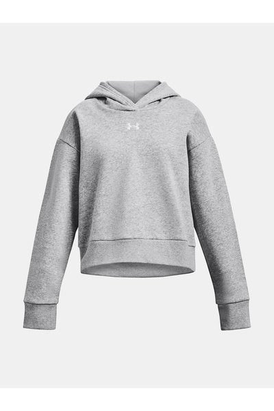 Under Armour Mikina UA Rival Fleece Crop Hoodie-GRY