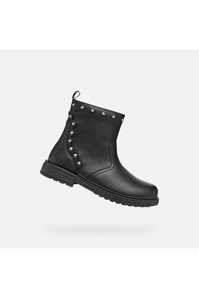 Geox Pantofi negri de gleznă pentru fete Eclair Girl