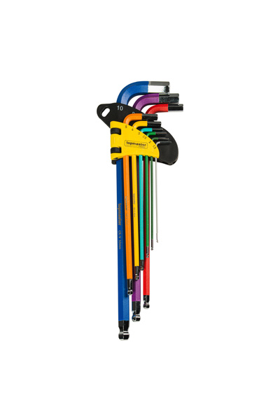 Top Master Pro Set 9 chei imbus 1.5-10mm cu bila extra lungi COLOR TMP